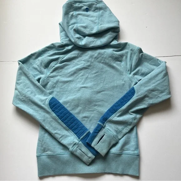 Ivivva Fleece Hoodie Good in the Hood Jacket Coat Full Zip Blue Teal Scuba Sz 10 - Picture 12 of 12